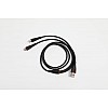 itel Two in One Charging Cable with Dual Micro + Micro, 2.1A Output and 1.2 Meter Length (Black)