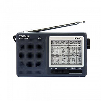 Tecsun R-9012 AM/FM/SW 12 Bands Shortwave Portable Radio for Home Receiver Gray