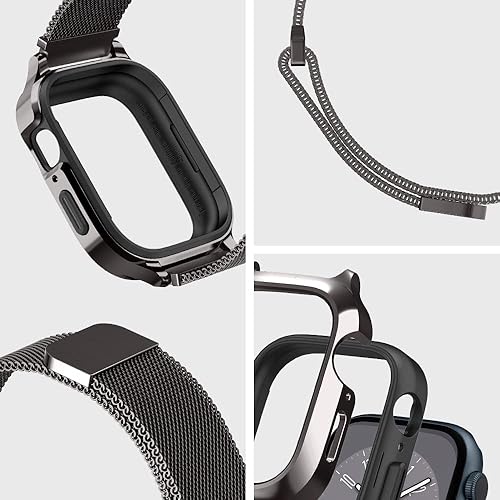Spigen Metal Fit Pro Designed for Apple Watch Case with Band Series 9/8/SE2/7/6/SE/5/4 (41mm/40mm) - Black Spigen Metal Fit Pro Designed for Apple Watch Case with Band Series 9/8/SE2/7/6/SE/5/4 (41mm/40mm) - Black