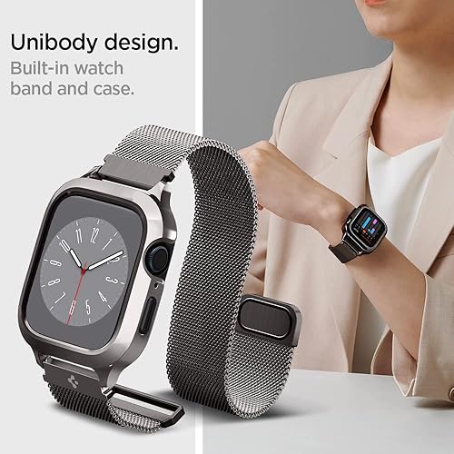 Spigen Metal Fit Pro Designed for Apple Watch Case with Band Series 9/8/SE2/7/6/SE/5/4 (41mm/40mm) - Black Spigen Metal Fit Pro Designed for Apple Watch Case with Band Series 9/8/SE2/7/6/SE/5/4 (41mm/40mm) - Black