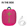 Ultimate Ears WONDERBOOM 3, Small Portable Wireless Bluetooth Speaker, Big Bass 360-Degree Sound for Outdoors, Waterproof, Dustproof IP67, Floatable, 40 m Range - Pink