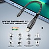 Intex Speed Lightning to 3.5mm AUX Connector with DAC Chipset, HD Audio Output, Compatible with iOS Smartphones, Compact Size, Nylon Braided with Metal Shell Design, Durable & Flexible(Black)