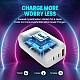 FLiX (Beetel) Storm 65W PD & QC GaN Tech Fast Charging Wall Charger for Mobile(Android/iOS), Laptop & MacBook, Triple Output (1Type A+2Type C),Wide Compatibility, with 65W Type C Cable(White - ST165)