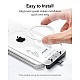 ESR Magnetic Ring 360, Compatible with MagSafe Sticker, Universal Magnetic Conversion Kit for iPhone 16/15/14/13/12/11/X Series, Galaxy Samsung and More, 2 Pack, MagSafe Accessories, White