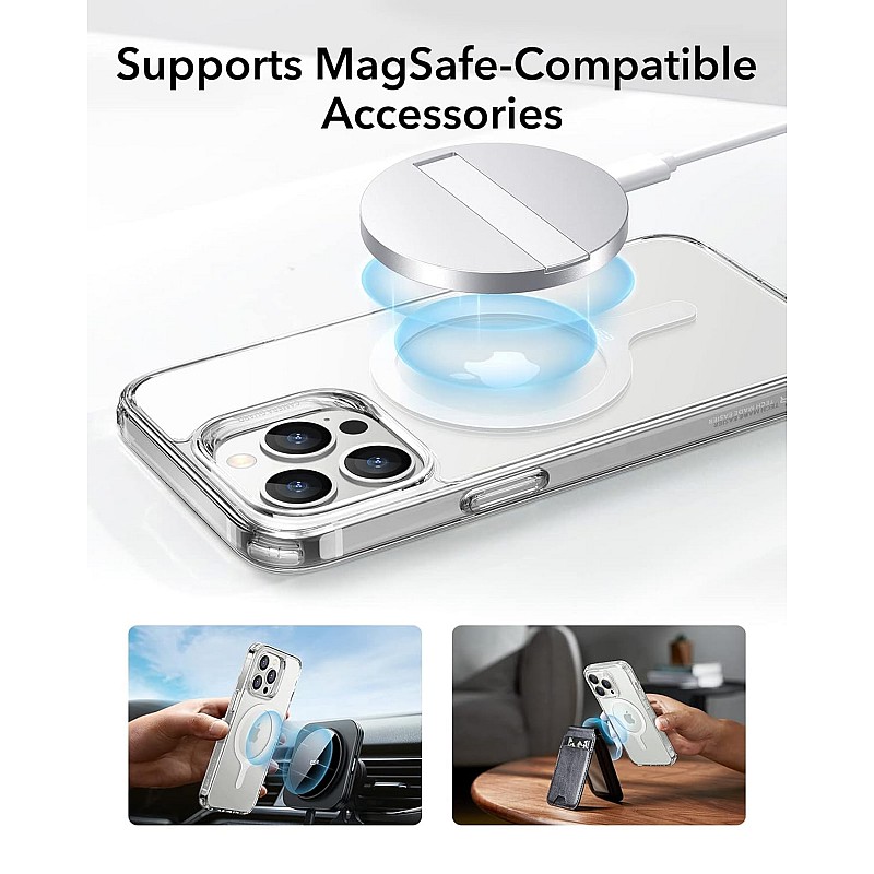 ESR Magnetic Ring 360, Compatible with MagSafe Sticker, Universal Magnetic Conversion Kit for iPhone 16/15/14/13/12/11/X Series, Galaxy Samsung and More, 2 Pack, MagSafe Accessories, White-