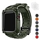 Fullmosa Apple Watch 44mm Rugged Silicone Band/Straps with Screen Protector and Bumper Case for Men, Compatible with Apple Watch Series 8 | 7 (45mm/41mm) | SE2 | 6 | SE | 5 | 4 (44mm/40mm) - Army Green [Watch NOT Included]