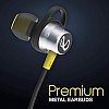 Infinity - JBL Glide 120, in Ear Wireless Earphones with Mic, Deep Bass, Dual Equalizer, 12mm Drivers, Premium Metal Earbuds, Comfortable Flex Neckband, Bluetooth 5.0, IPX5 Sweatproof (Black & Yellow)