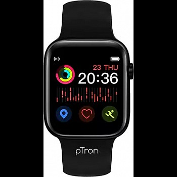 PTron Pulsefit P261 Smartwatch  (Black Strap, Regular)