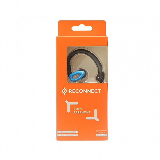 Reconnect Sporty EP SE-MIC Wired Earphone With Adjustable Ear lobes, Stereo Headset, Adjustable Ear Lobes, Sporty Look, Green