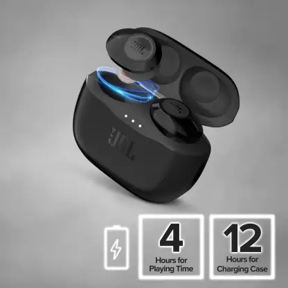 JBL Tune 120 Bluetooth Truly Wireless in Ear Earbuds with Mic Black JBL Tune 120 Bluetooth Truly Wireless in Ear Earbuds with Mic Black