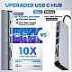 Verilux ® USB C Hub Multiport Adapter 6 in 1 Portable Aluminum USB Extender 