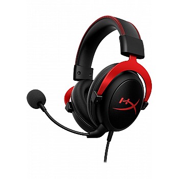 HyperX Cloud II – Gaming Headset for PC, PS5 / PS4. Includes 7.1 Virtual Surround Sound and USB Audio Control Box - Red (4P5M0AA)