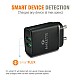 Amkette PowerPro Smart Dual Port Wall Charger MicroUSB Cable Included (2.4 Amperes) (Black)