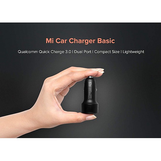 MI 18W Qualcomm Quick Charge 3.0 Lightning, USB Car Charger for Cellular Phones - Black