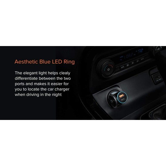 MI 18W Qualcomm Quick Charge 3.0 Lightning, USB Car Charger for Cellular Phones - Black MI 18W Qualcomm Quick Charge 3.0 Lightning, USB Car Charger for Cellular Phones - Black