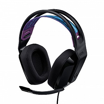 Logitech G335 Lightweight Gaming Wired Over Ear Headphones with Mic - (Black)