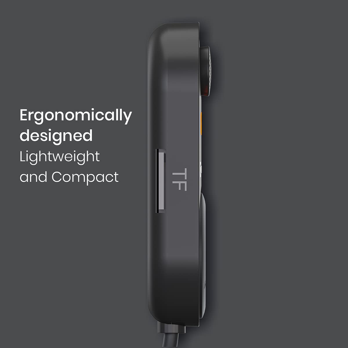 Portronics AUTO 12 in-Car Bluetooth Receiver for Handsfree Calling, Music System, Supports All Smartphones (Black)