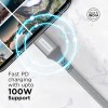 Lenovo USB C to Type-C Tangle-free Aramid fiber braided 1.2m cable - Metallic Grey Lenovo USB C to Type-C Tangle-free Aramid fiber braided 1.2m cable - Metallic Grey