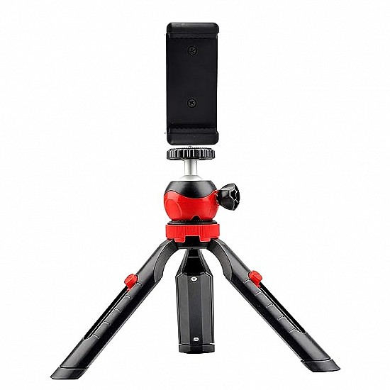 DIGITEK® (DTR-200MT) (18 CM) Portable & Flexible Mini Tripod with Mobile Holder, Black