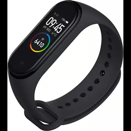 Mi Smart Band 4  (Black Strap, Size : Regular)