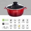Nouvetta Die Cast Casserole with Lid (20 cm) and 4.5mm Thickness, Red & Black Nouvetta Die Cast Casserole with Lid (20 cm) and 4.5mm Thickness, Red & Black
