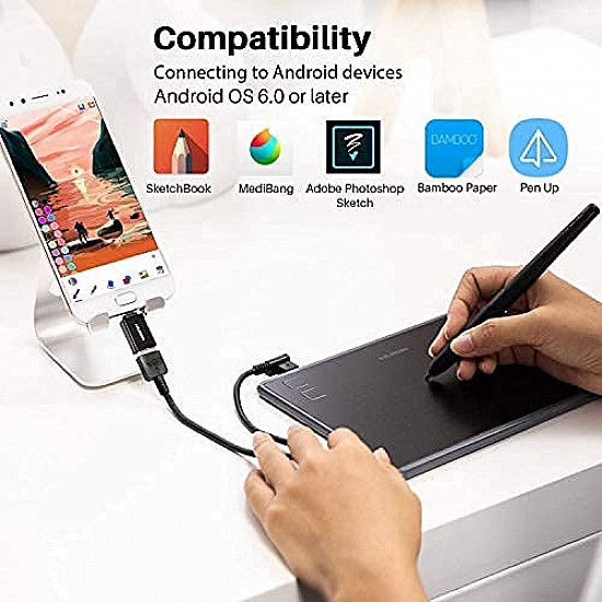 Huion H430P OSU Graphics Drawing Tablet with Battery-Free Stylus 4.8x3 inch Working Area 4 Press Keys Support