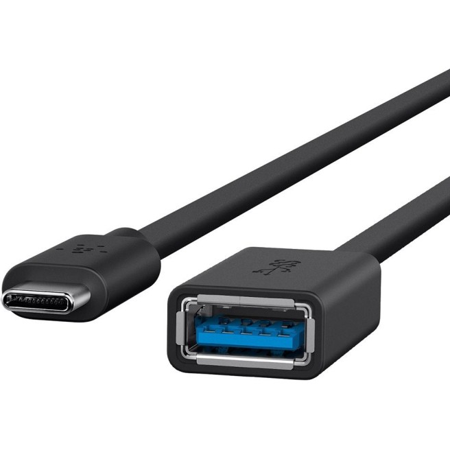 Belkin USB Type-C to USB-A 3.0 Adapter (OTG), USB-IF Certified, Black Belkin USB Type-C to USB-A 3.0 Adapter (OTG), USB-IF Certified, Black