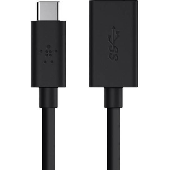 Belkin USB Type-C to USB-A 3.0 Adapter (OTG), USB-IF Certified, Black Belkin USB Type-C to USB-A 3.0 Adapter (OTG), USB-IF Certified, Black