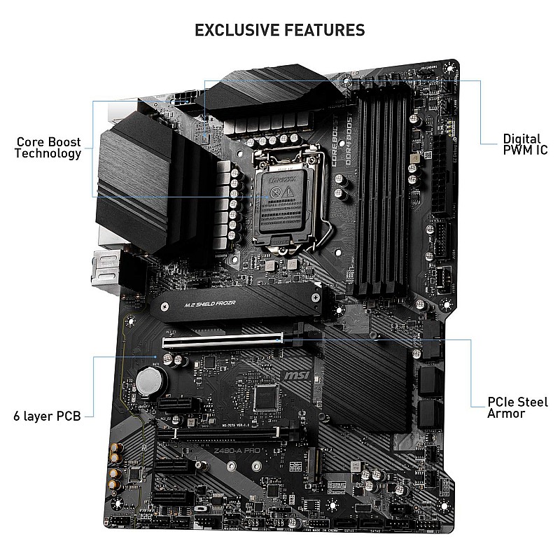 MSI MPG Z490 Gaming Carbon Wi-Fi ATX Gaming Motherboard