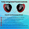 pTron Bassbuds Evo Bluetooth 5.0 Wireless Headphones, Deep Bass, Touch Control Wireless TWS Earbuds, with Voice Assistance (Black & Red)