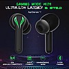 pTron Bassbuds Jade Gaming True Wireless Headphone with 40Hrs Total Playtime with Case (Black)