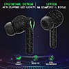 pTron Bassbuds Jade Gaming True Wireless Headphone with 40Hrs Total Playtime with Case (Black)