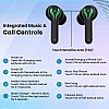 pTron Bassbuds Jade Gaming True Wireless Headphone with 40Hrs Total Playtime with Case (Black)