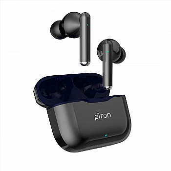 pTron Bassbuds Pixel with Gaming Mode, 50ms Low Latency, 35Hrs Total Playback Time (Black)