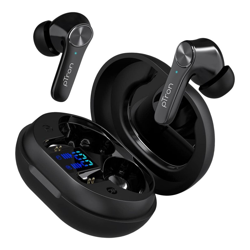 pTron Bassbuds Ultima V2 (ANC) Active Noise Cancellation Bluetooth 5.0 Wireless Headphone 