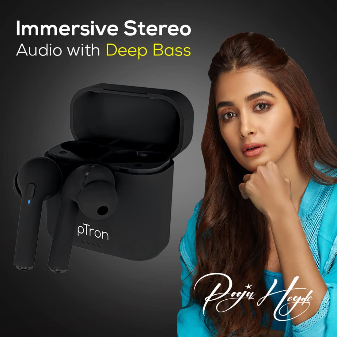 pTron Bassbuds Vista in-Ear True Wireless Bluetooth 5.1 Headphones