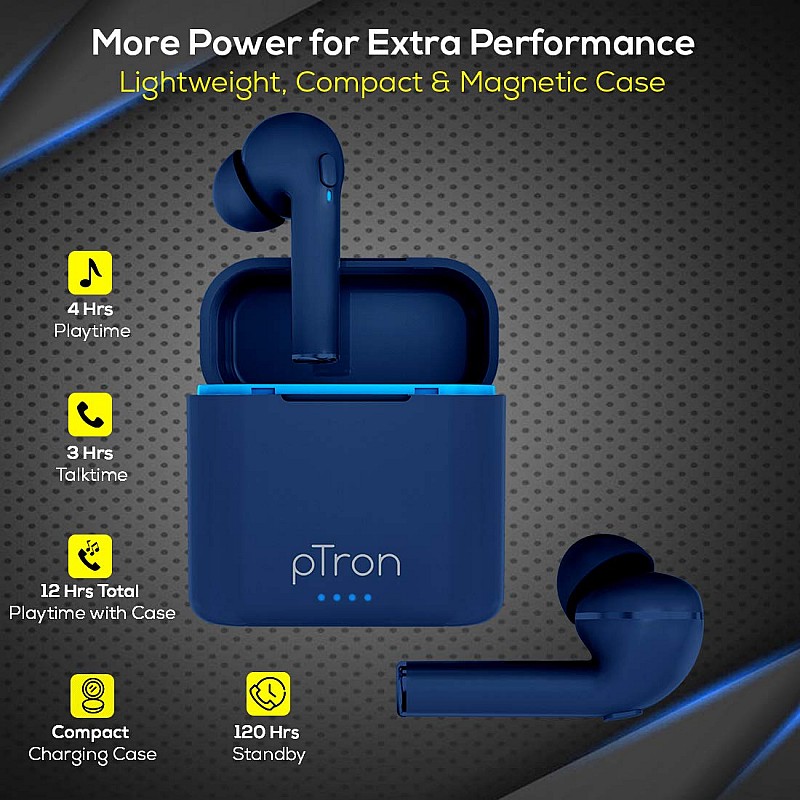 pTron Bassbuds Vista in-Ear True Wireless Bluetooth 5.1 Headphones