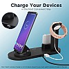 pTron Bullet WX4 3 in 1 Multi-Function Charging Stand for iOS Devices Black