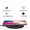 pTron Bullet Wireless WX21 15W Fast Charging Pad with 3A Type-C 1.2 Meter Cable, Compatible with Wireless Charging (Black)