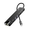 pTron Nexo 8-in-1 Type C to HDMI USB Hub w/ 4K@30Hz HDMI, 100Mbps Ethernet, 100W PD Charging, USB 3.0, USB 2.0, USB-C 2.0 Data, microSD/SD Card Slots for All Type C Devices, MacBook, Laptop, PC(Black) pTron Nexo 8-in-1 Type C to HDMI USB Hub w/ 4K@30Hz HDMI, 100Mbps Ethernet, 100W PD Charging, USB 3.0, USB 2.0, USB-C 2.0 Data, microSD/SD Card Slots for All Type C Devices, MacBook, Laptop, PC(Black)