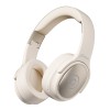 pTron Studio Pro w/ 65Hrs Playtime, Wireless Over Ear Headphones w/HD Mic & TruTalk AI-ENC Calls (Beige)