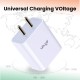 pTron Volta Evo 12W Dual USB Smart Charger with 2.4A Micro USB 1-Meter Cable, BIS Certified Fast Charging Power Adaptor - (White)