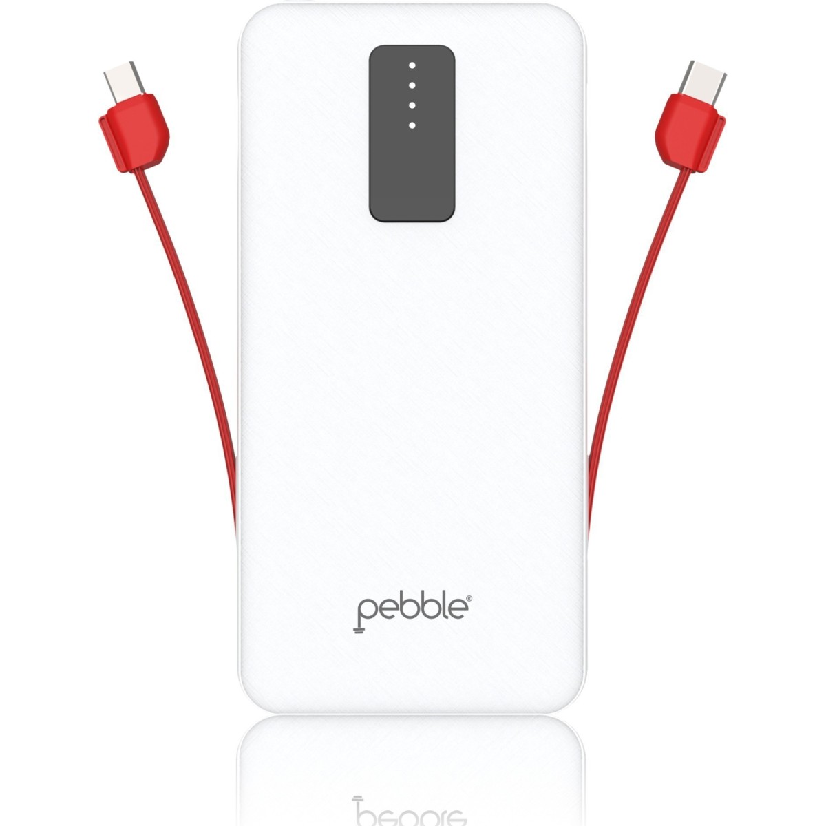 Pebble 10000mAh Li-Polymer Power Bank Volt+ (Black) with Type-C Input & 12W Fast Charging