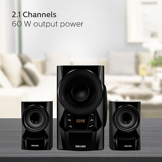 Philips MMS-4040F/94 2.1 Channel Multimedia Speaker System (Black)-