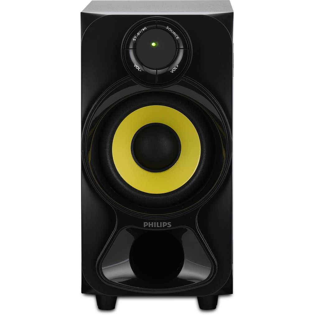 Philips Heart Beat SPA-3800B 5.1 Channel Home Theater System (Black/Yellow)-