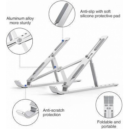 Dyazo Laptop Stand/Laptop Holder Riser/Computer Tablet Stand 6 Angles 