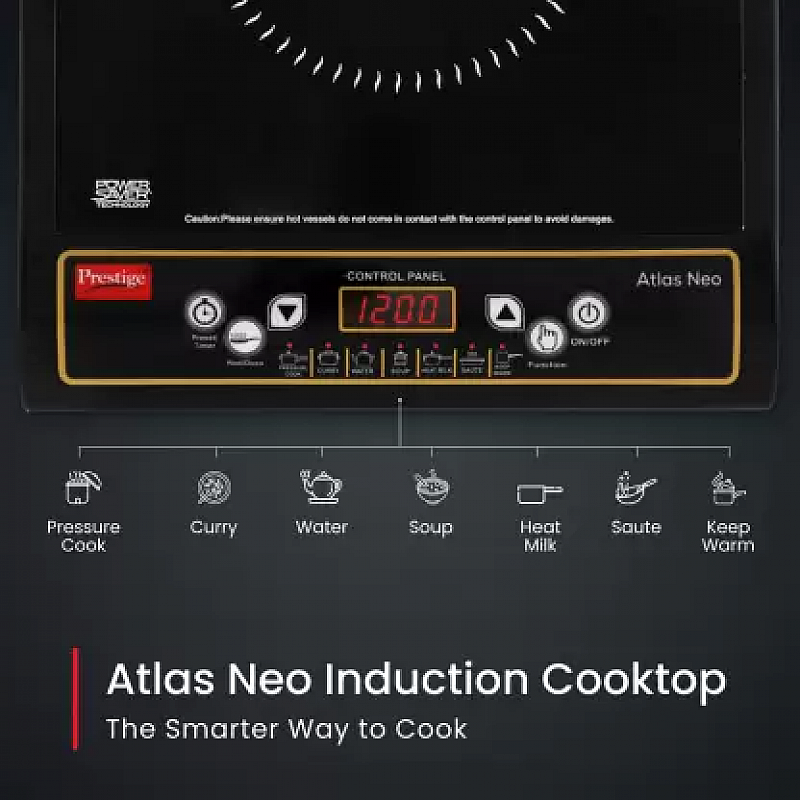 Prestige Atlas Neo Induction Cooktop  (Black, Push Button)