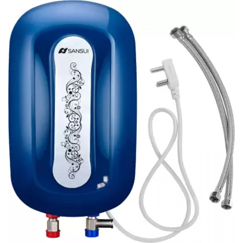 Sansui 3 L Instant Water Geyser with Pipes (Allure, Cobalt Blue)