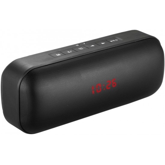 Portronics POR-622 Sublime III Portable Bluetooth Speaker with Alaram Clock (Black)-