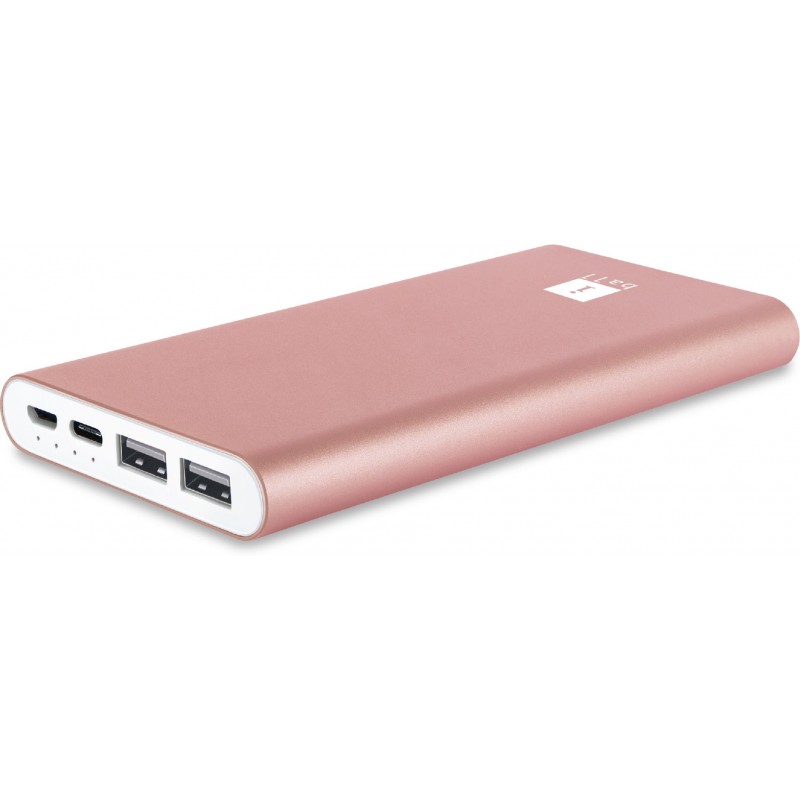 iBall 10000mAh Li-Polymer Slim Design Smart Charge Metal Powerbank– LPM10000 (Rose Gold)